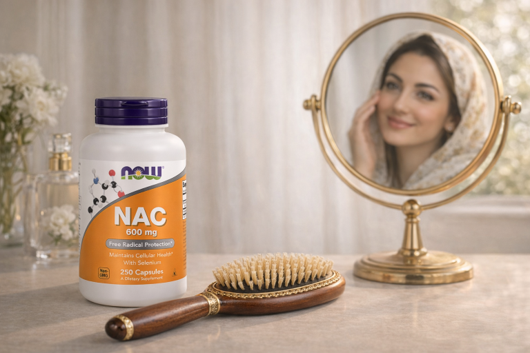 مکمل NAC NOWFOODS در کنار خانم ایرانی